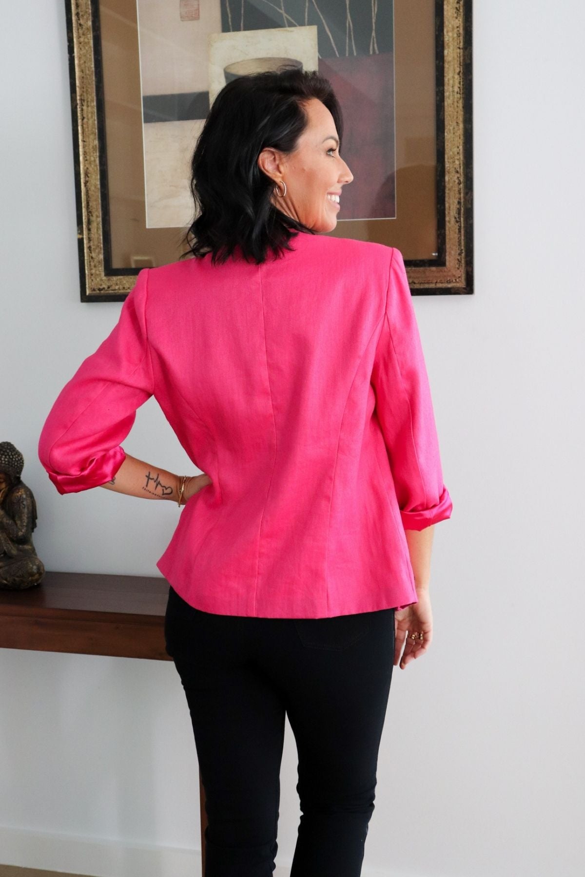 Linen Jacket - Pink