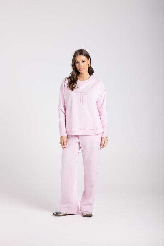 Two T's Sweater - Soft Pink