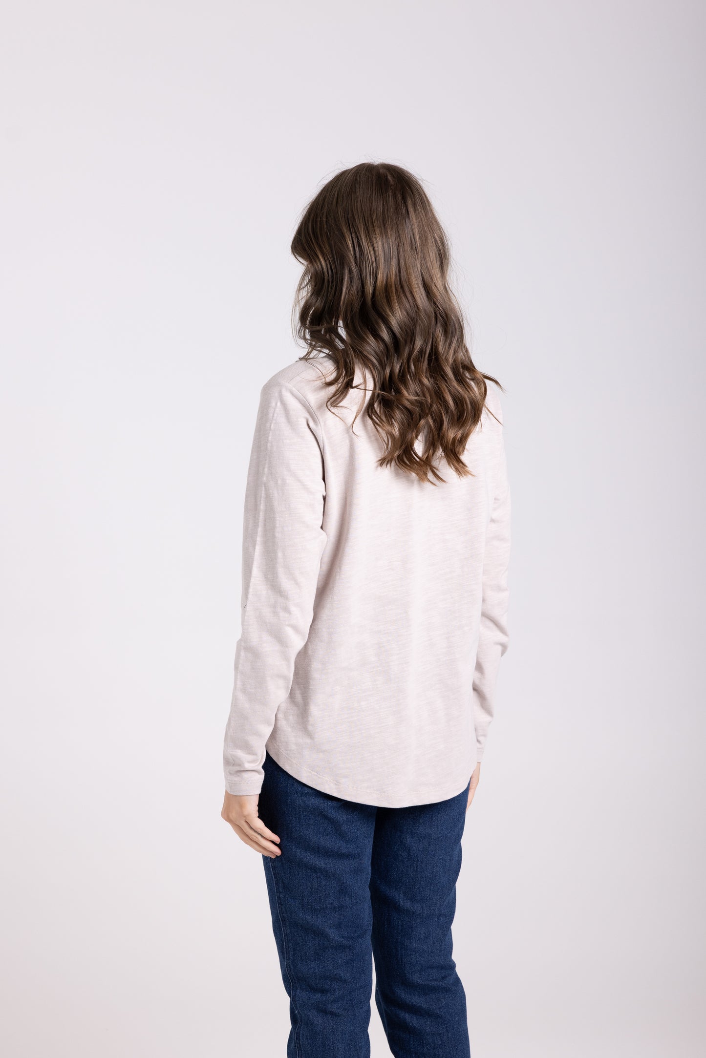 Two T's V Neck Top - Biscot