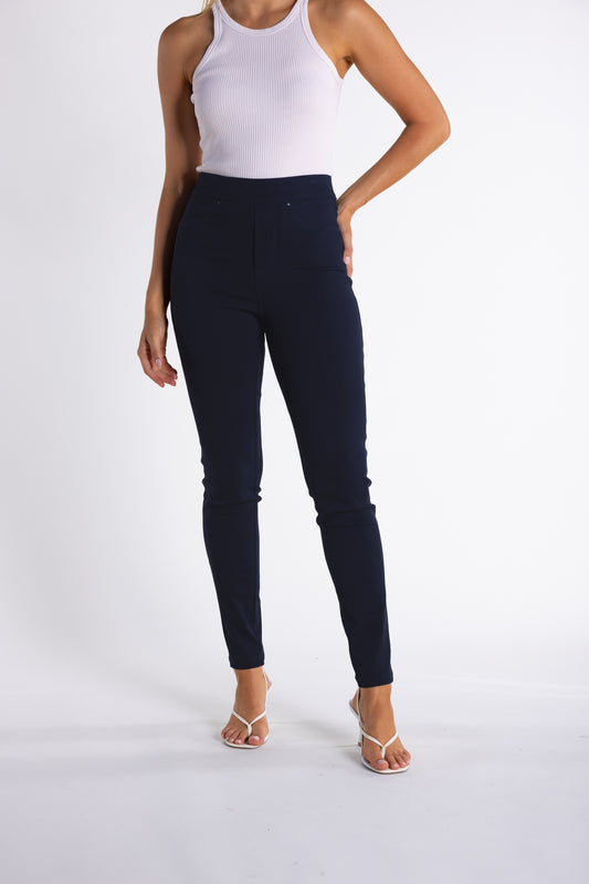 Two T's Pull on Pant - Navy