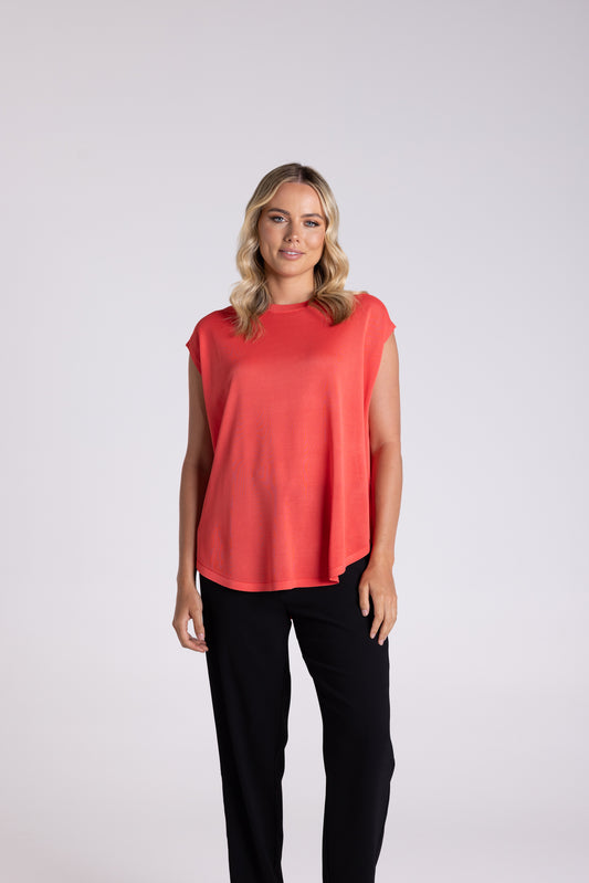 Two T's Oversized Top - Sunset
