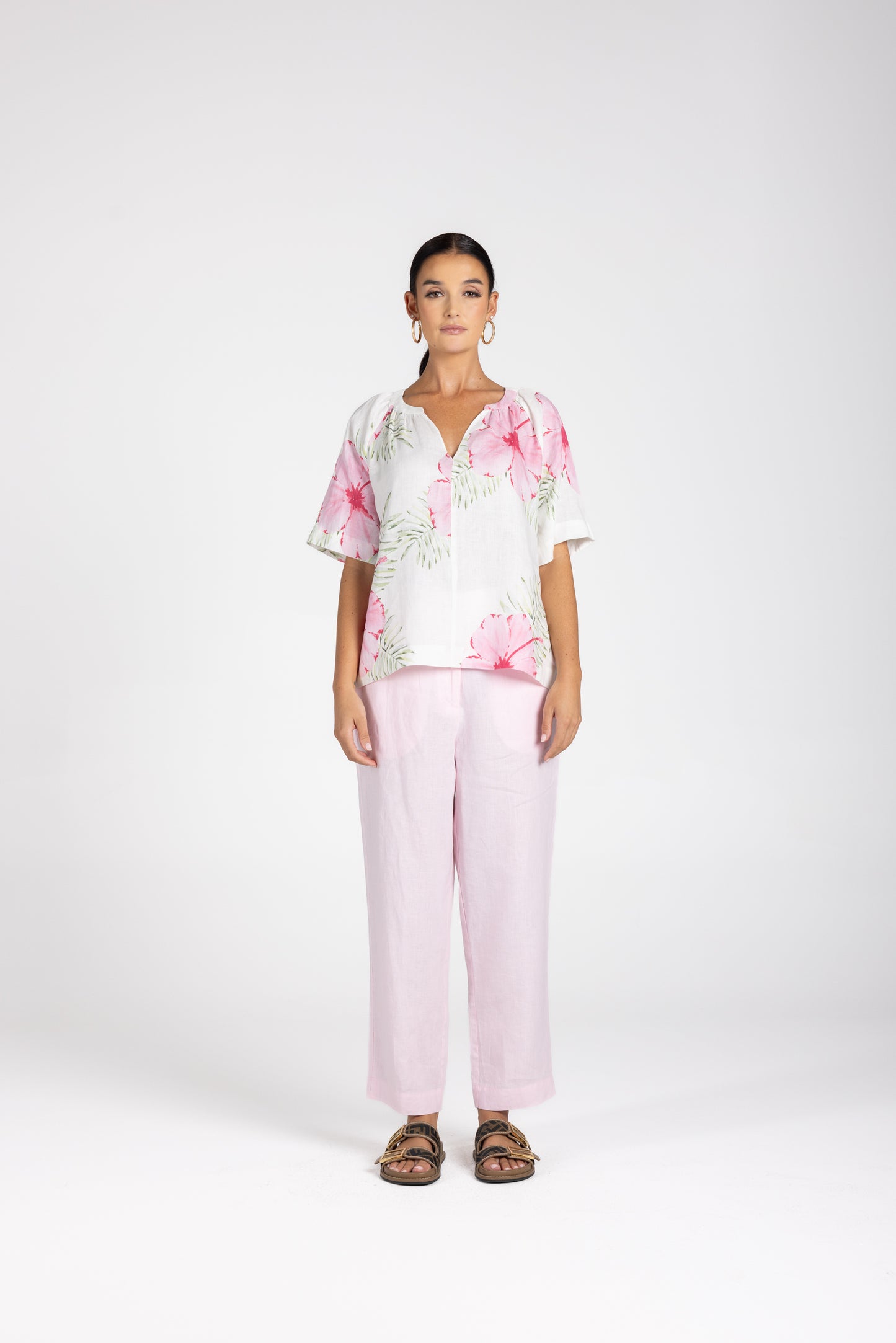 Two T's Tropical Print Top