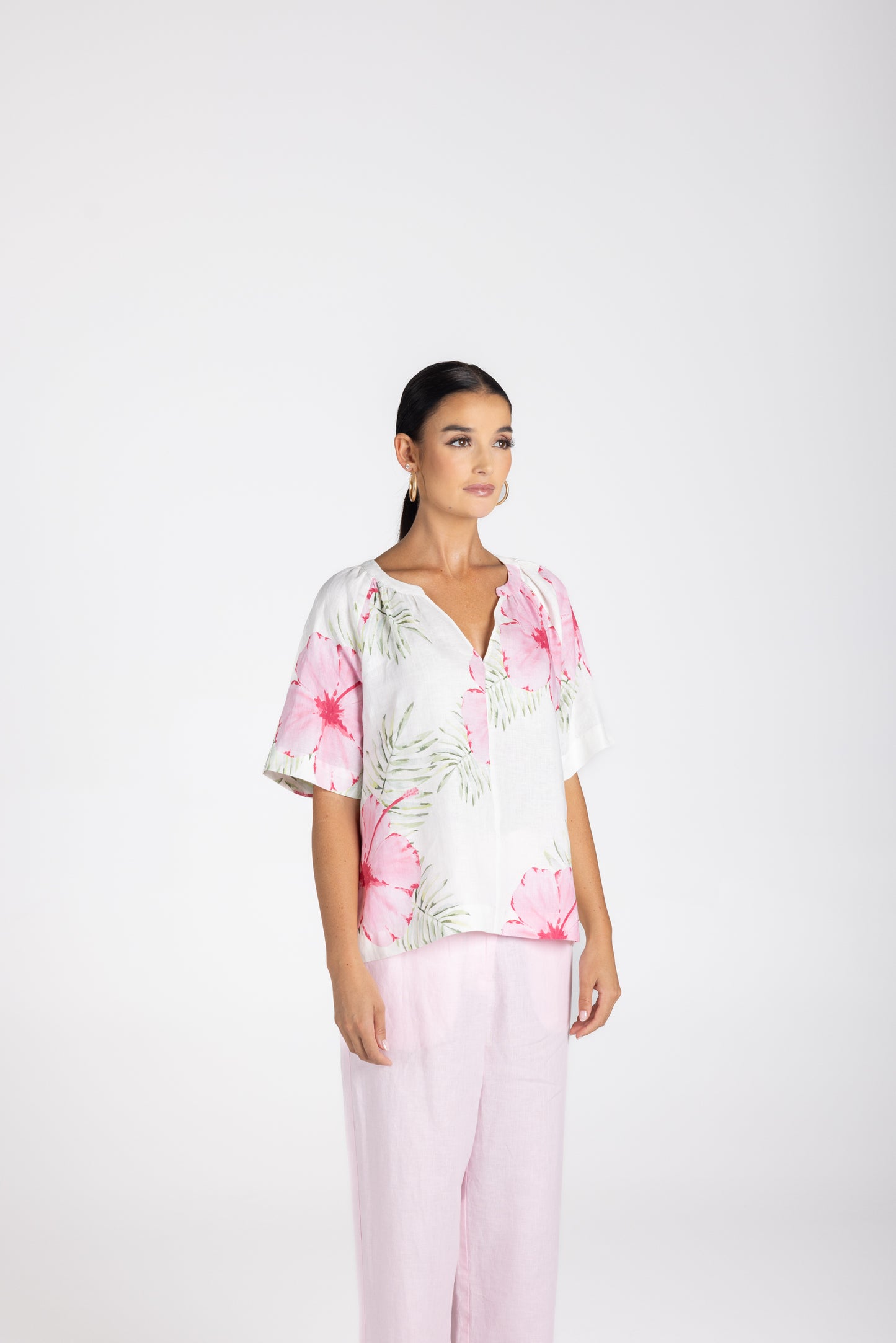 Two T's Tropical Print Top