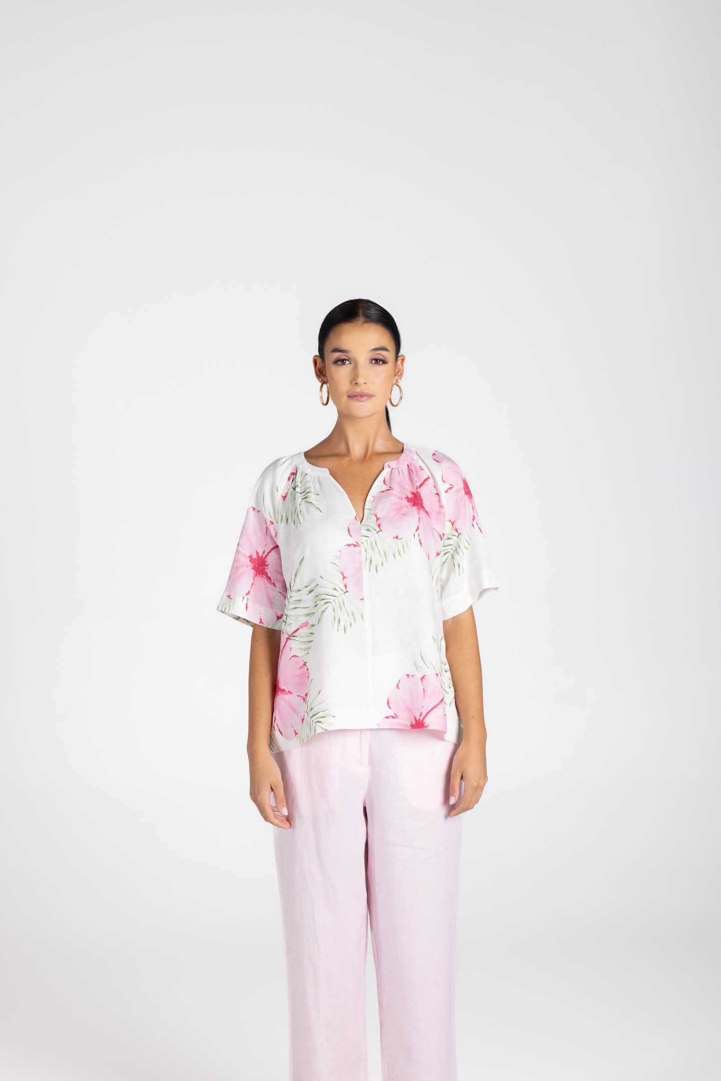 Two T's Tropical Print Top