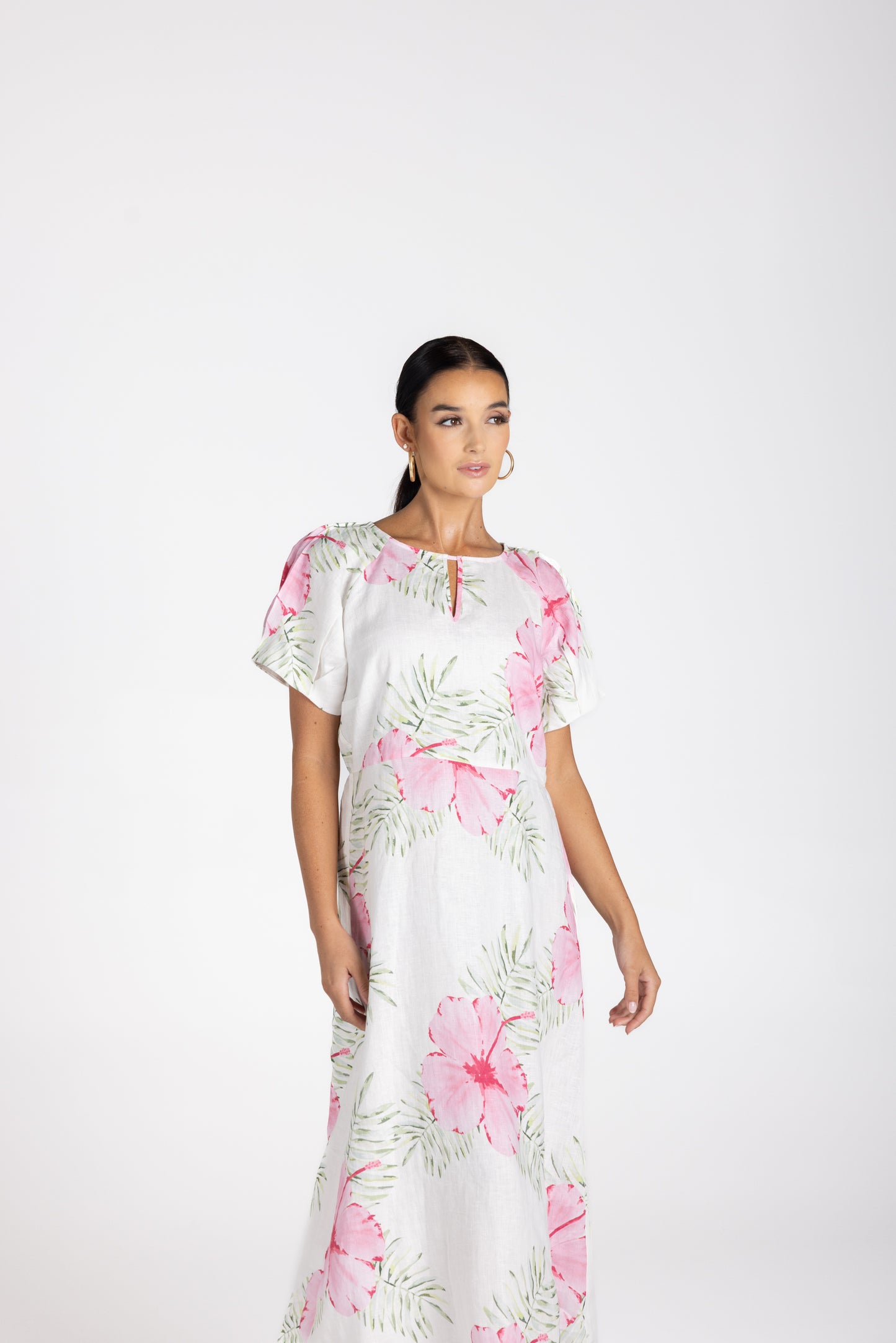 Two T's tropical Print Midi Dress