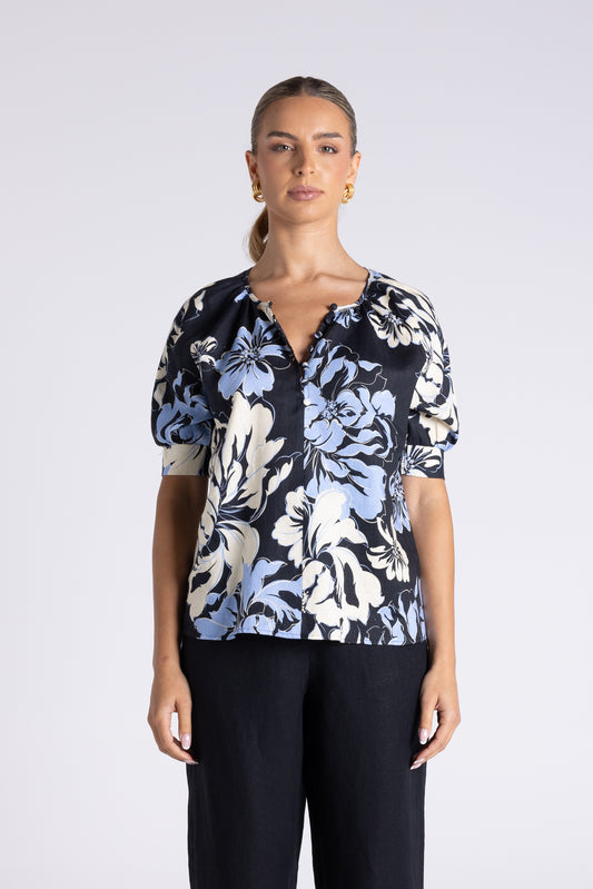 Two T's Peonie Print Top