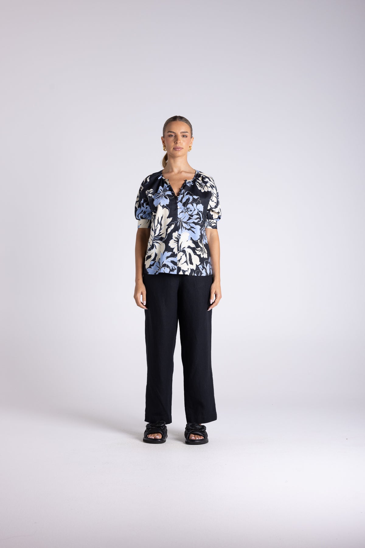 Two T's Peonie Print Top