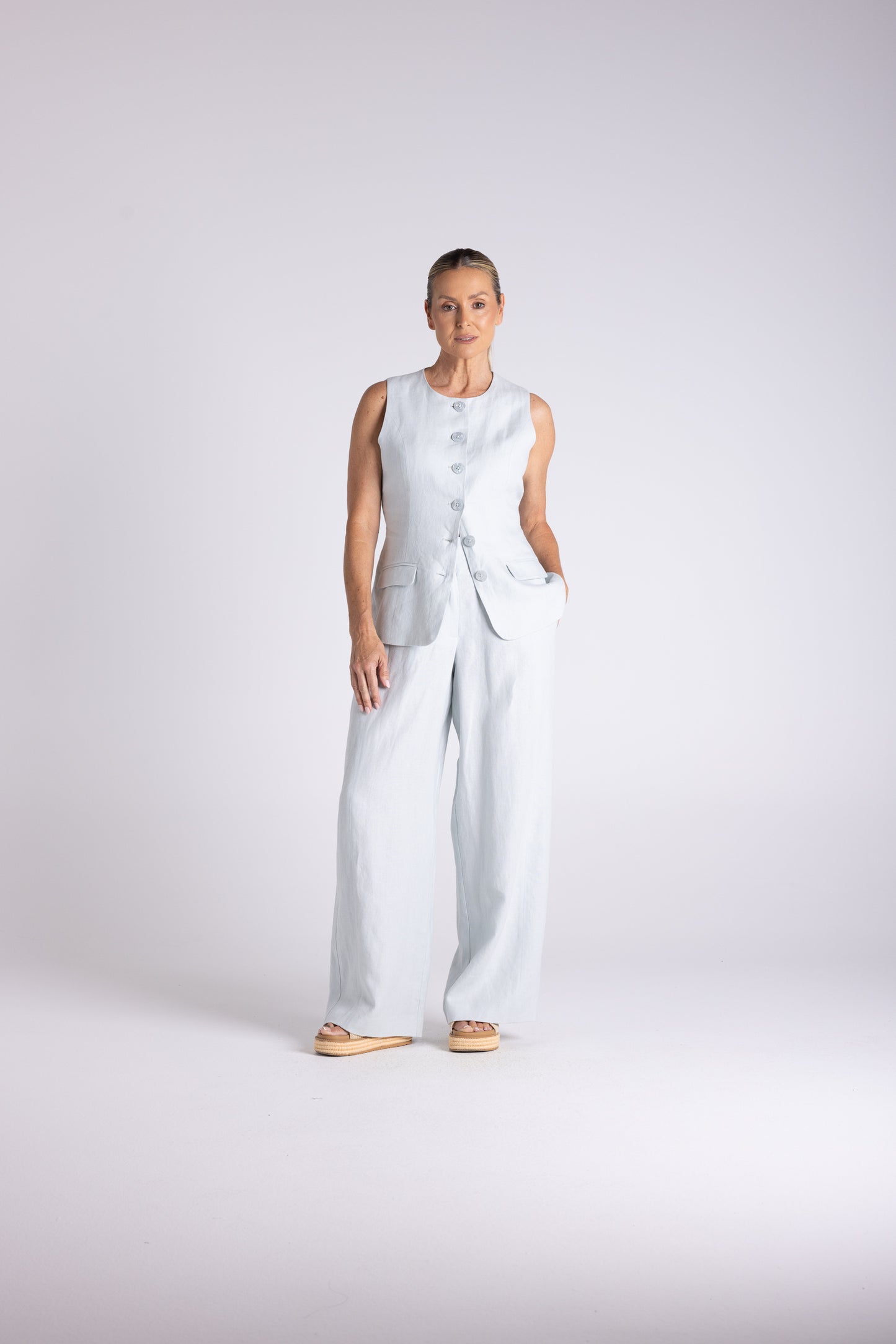 Two T's Abbey Vest - Seafoam