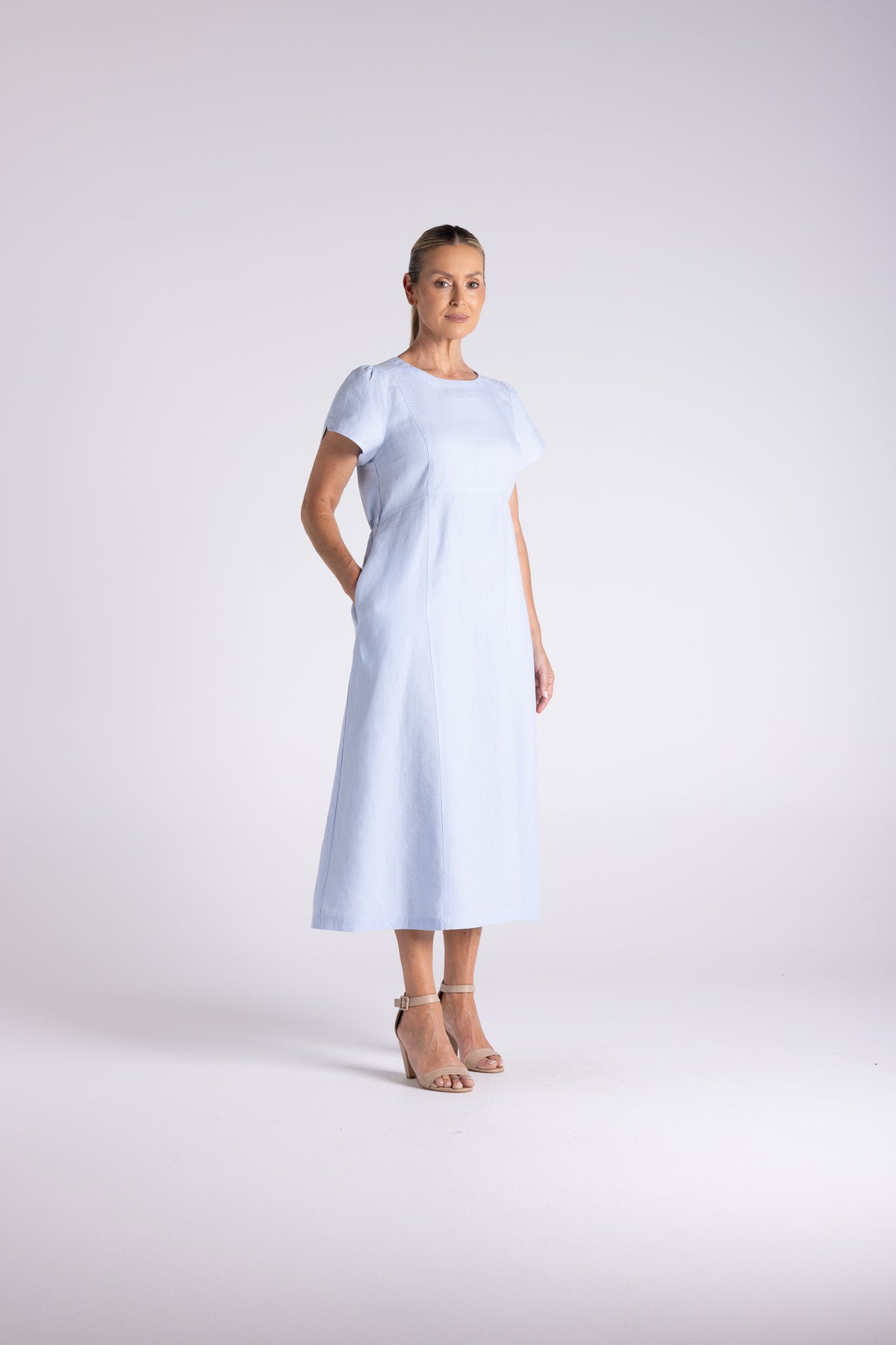 Two T's Mary Midi Dress - Cornflower