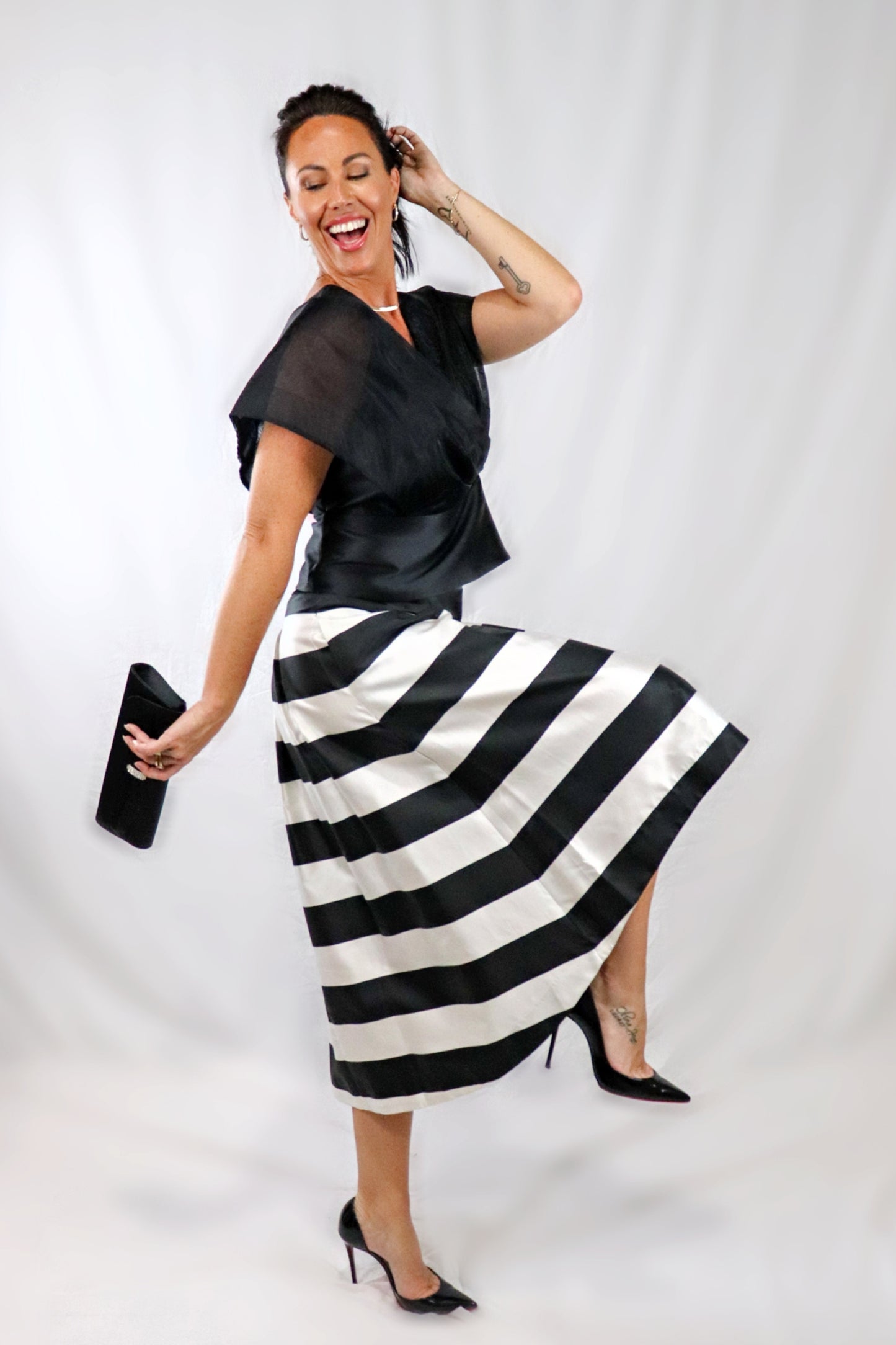 Stripe Skirt - Black/White
