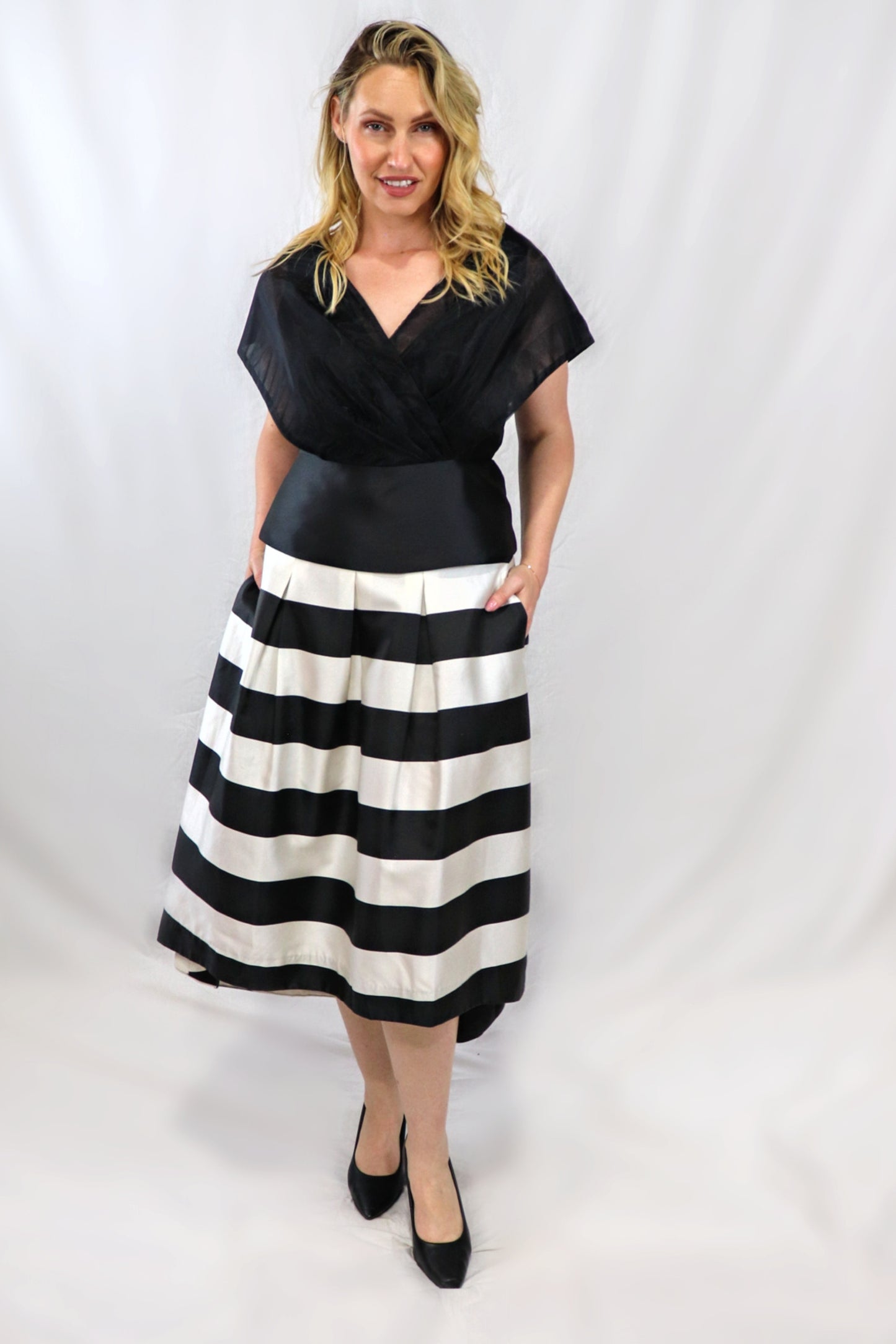 Stripe Skirt - Black/White