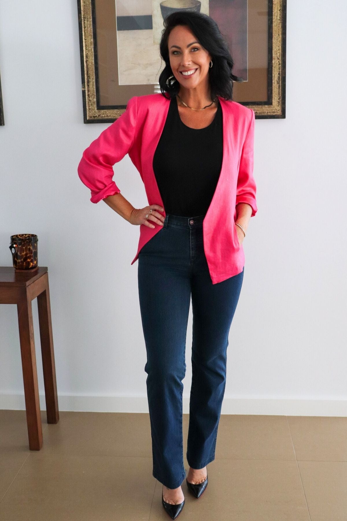Linen Jacket - Pink