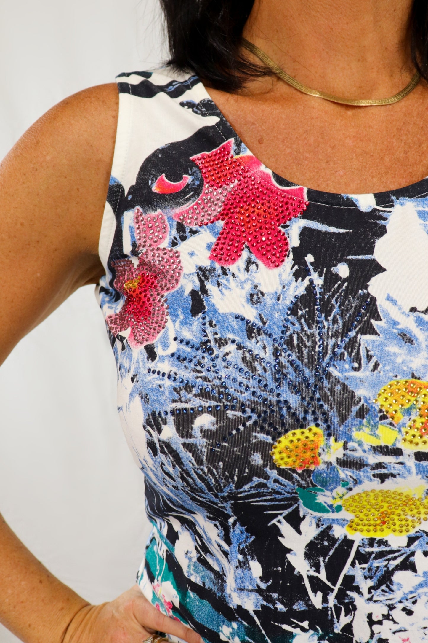 Print Cami  - Jeans