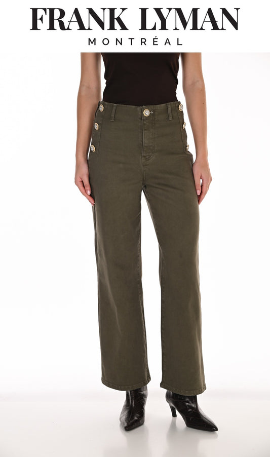 Frank Lyman Button Jeans - Green