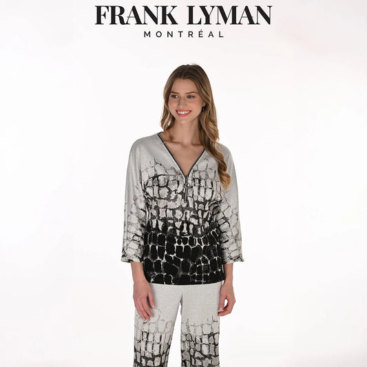 Frank Lyman Knit Top - Black/Grey