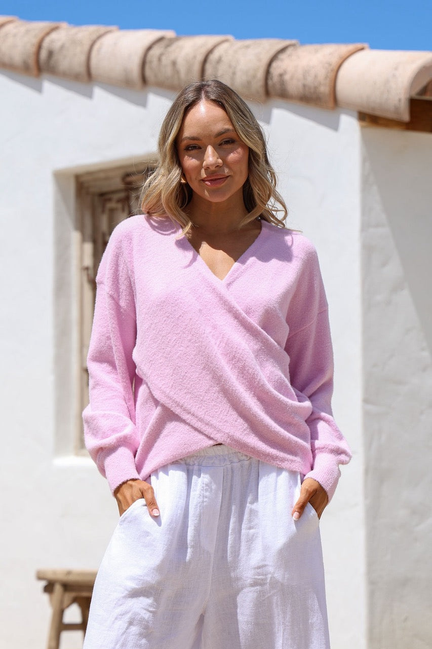 Silence & Noise Cross Me Knit - Pink
