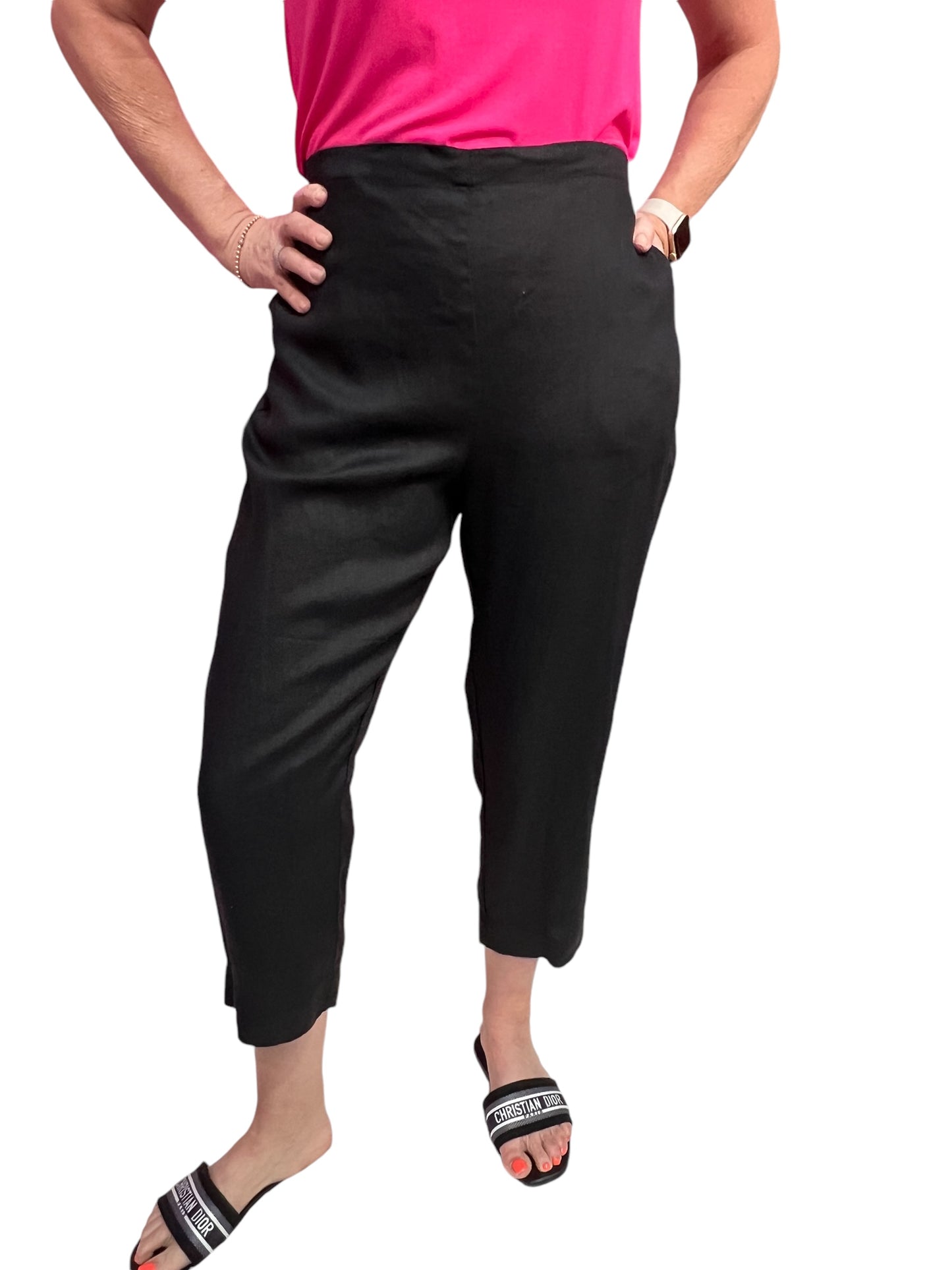 See Saw Linen Pant - Black