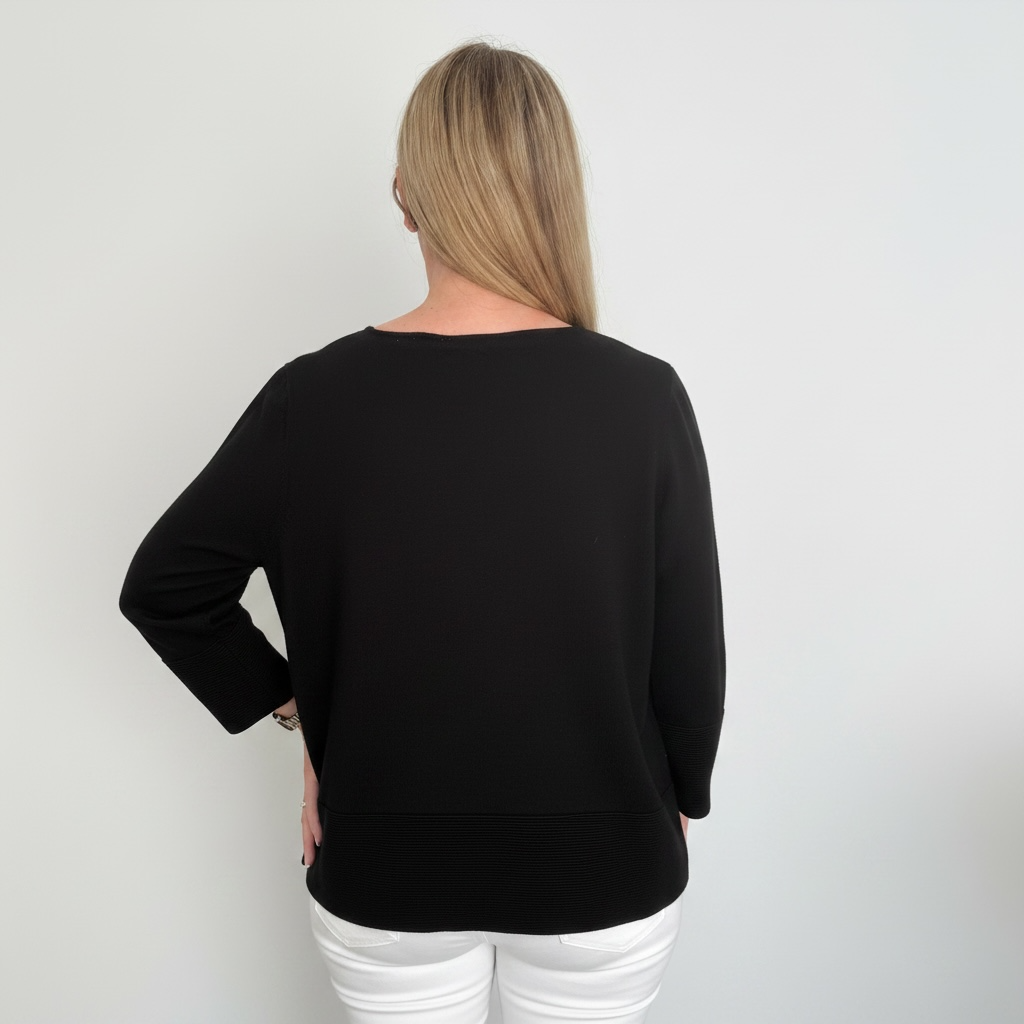 See Saw Rib Knit Top - Black (Copy)