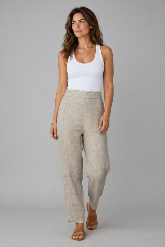 See Saw Linen Pant - Natural
