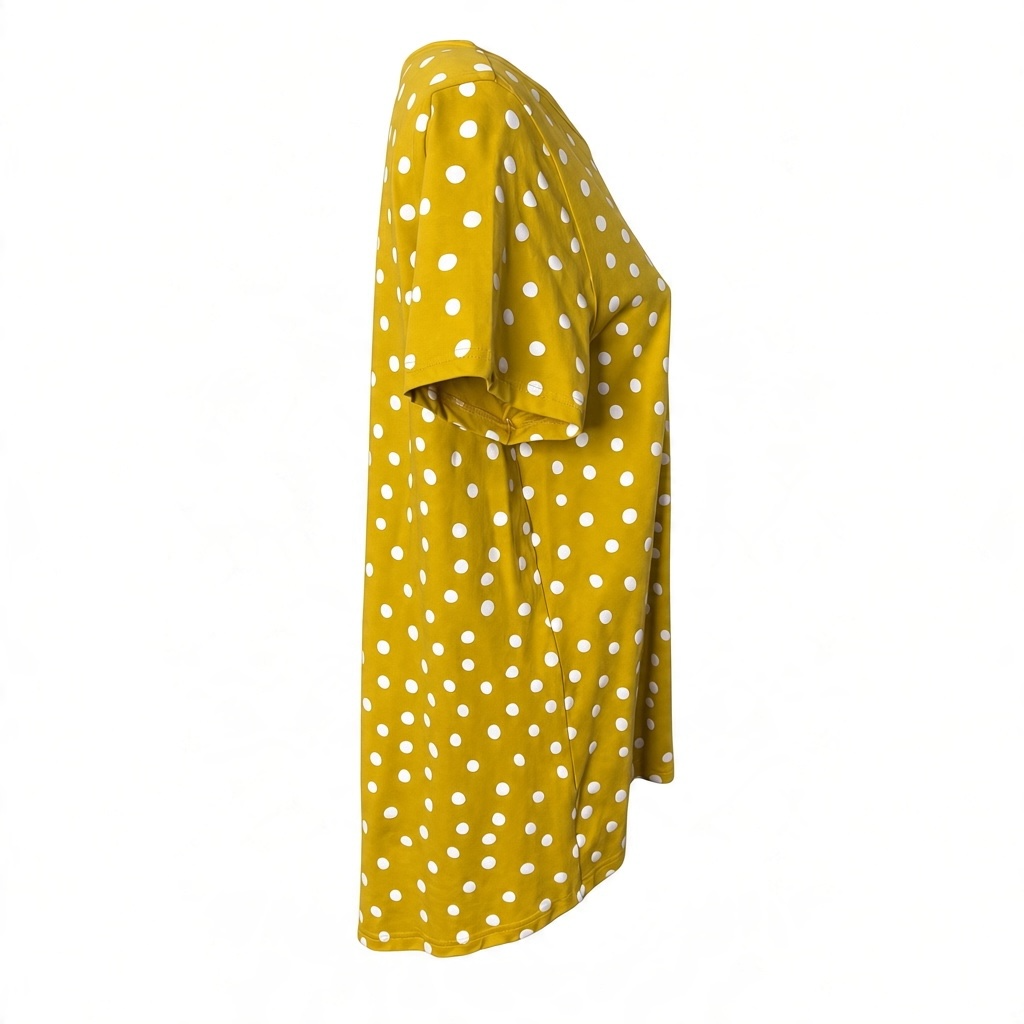 See Saw Pokka Dot Tee - Mustard