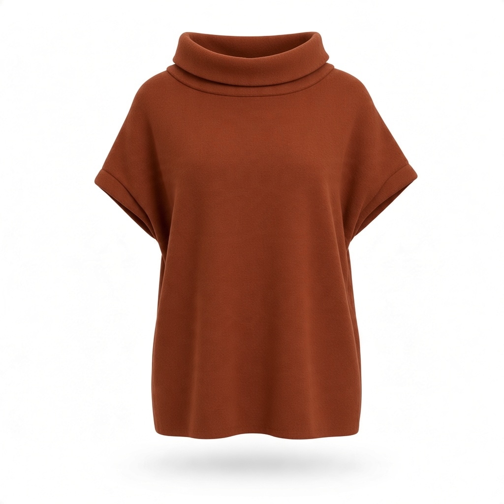 See Saw Cowl Neck Knit Top - Ginger
