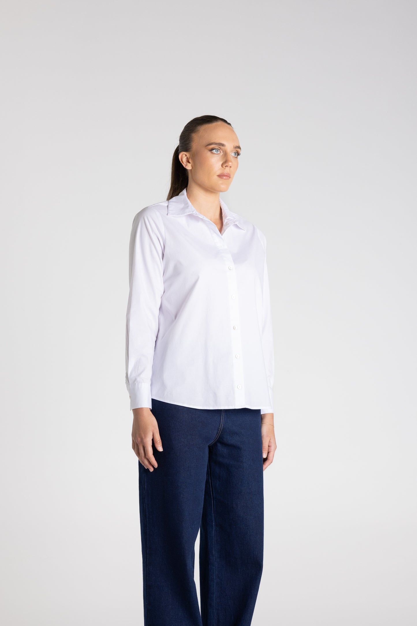 Two T's Classic Cotton Shirt - White