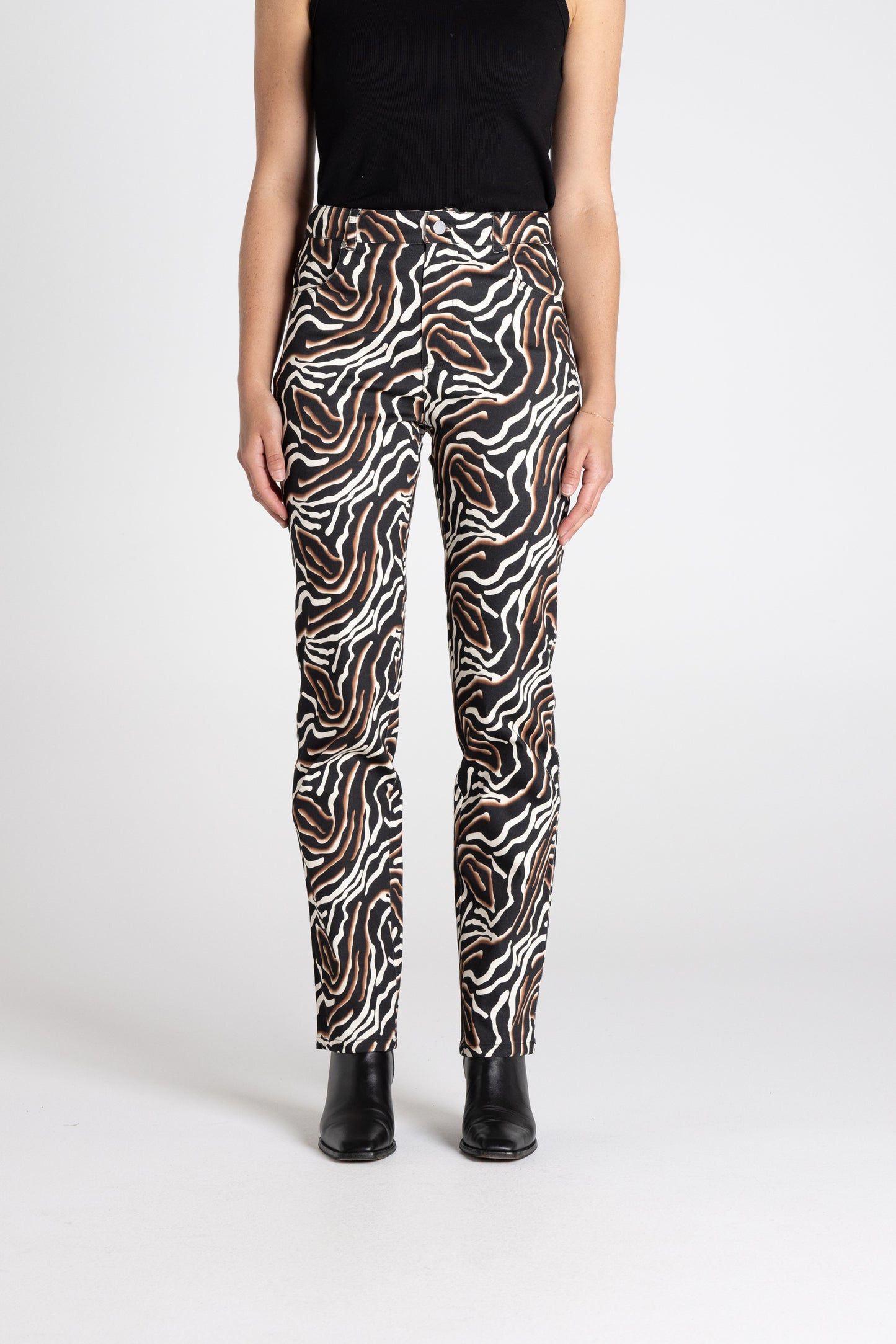 Two T's Zebra Print Jean