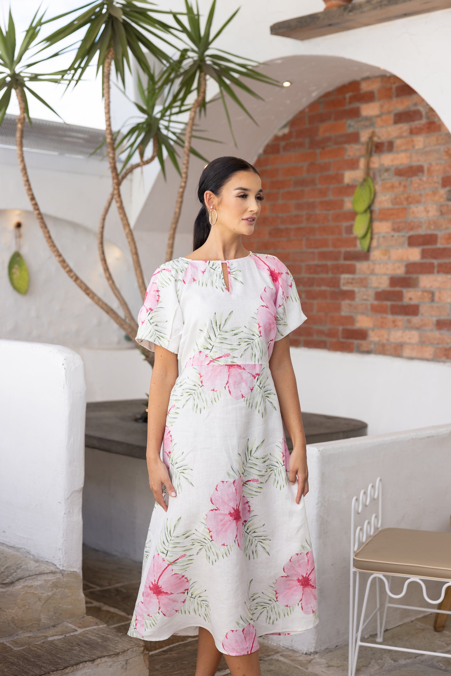 Two T's tropical Print Midi Dress