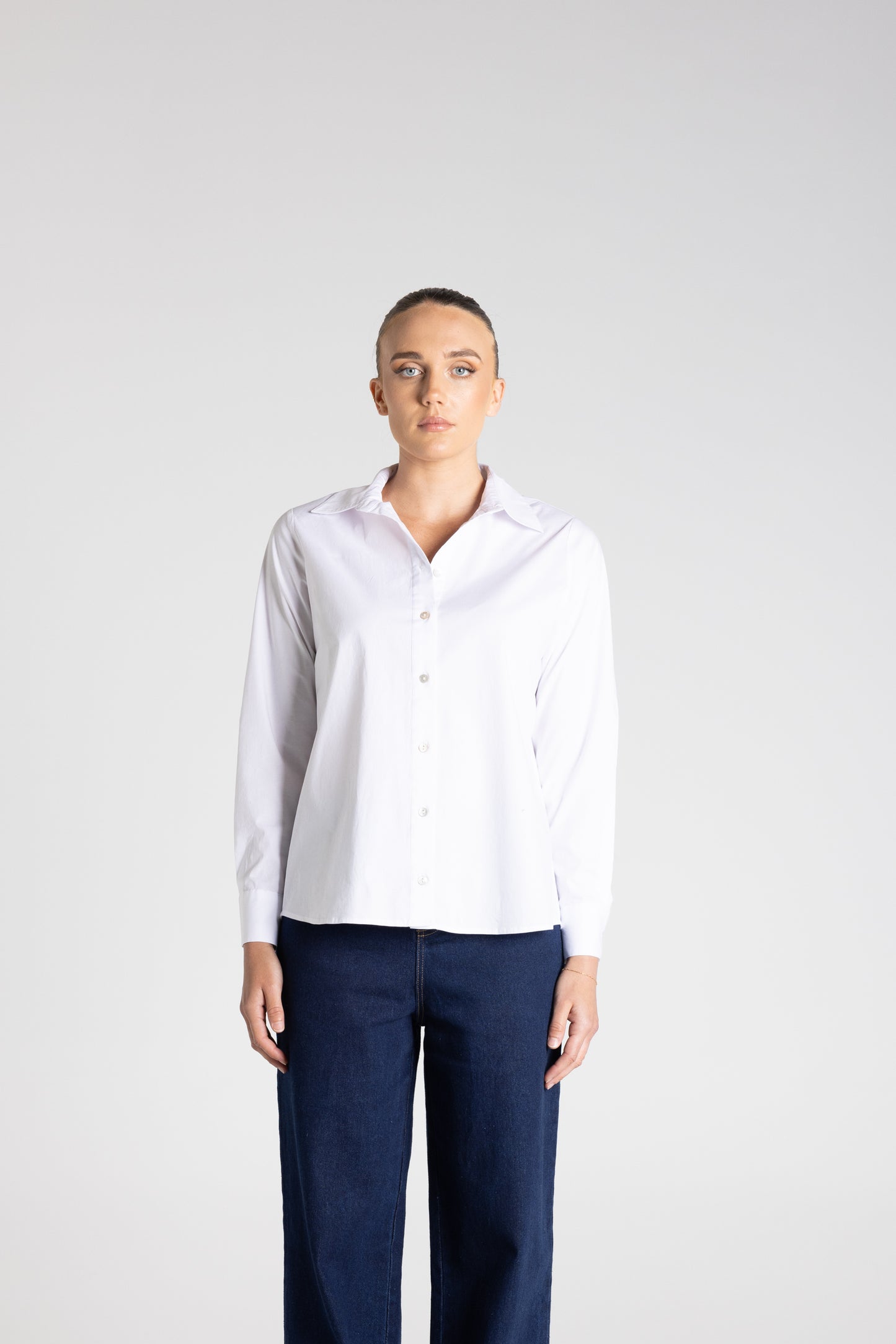 Two T's Classic Cotton Shirt - White