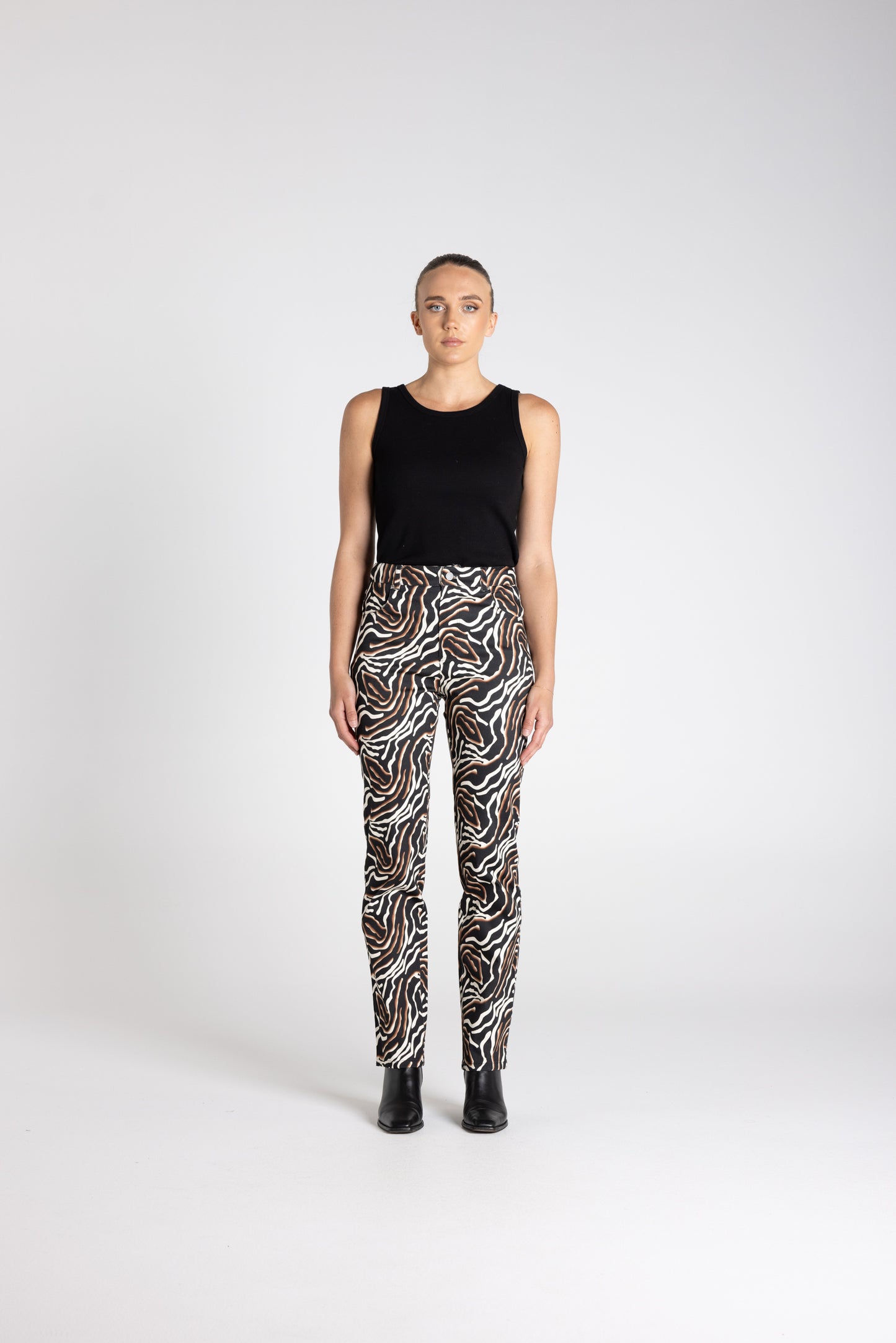 Two T's Zebra Print Jean