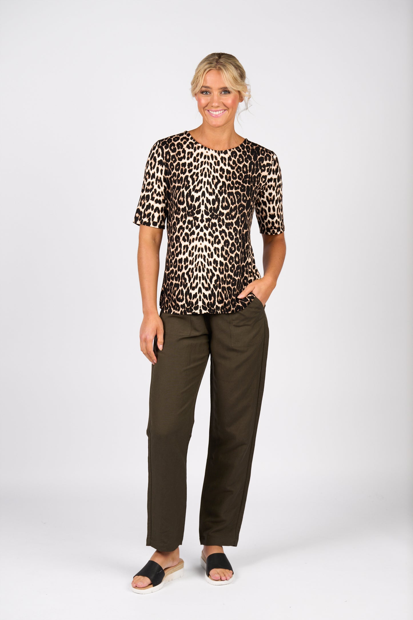Vassalli Leopard Print Tee