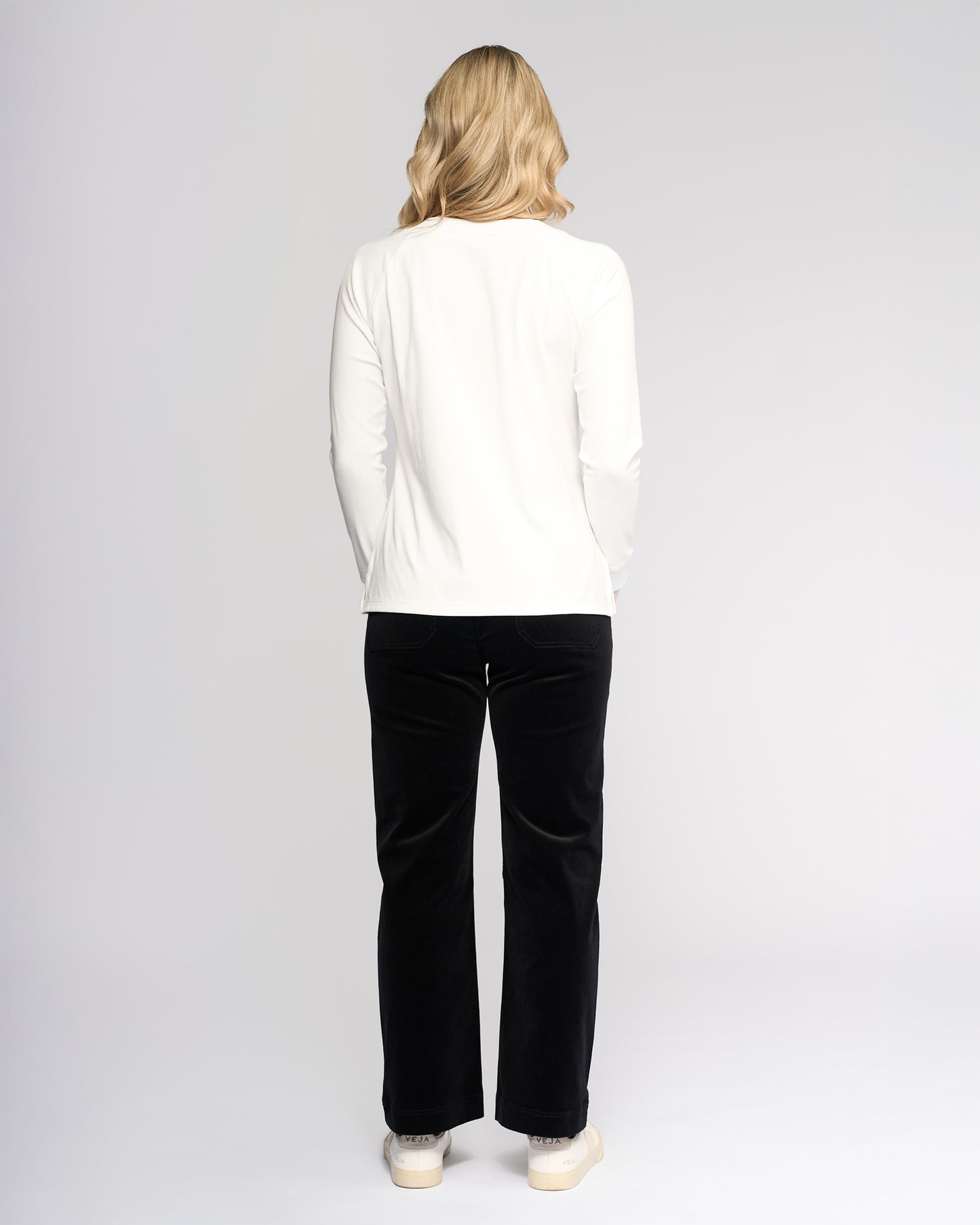 Vassalli Round Neck Top - Winter White