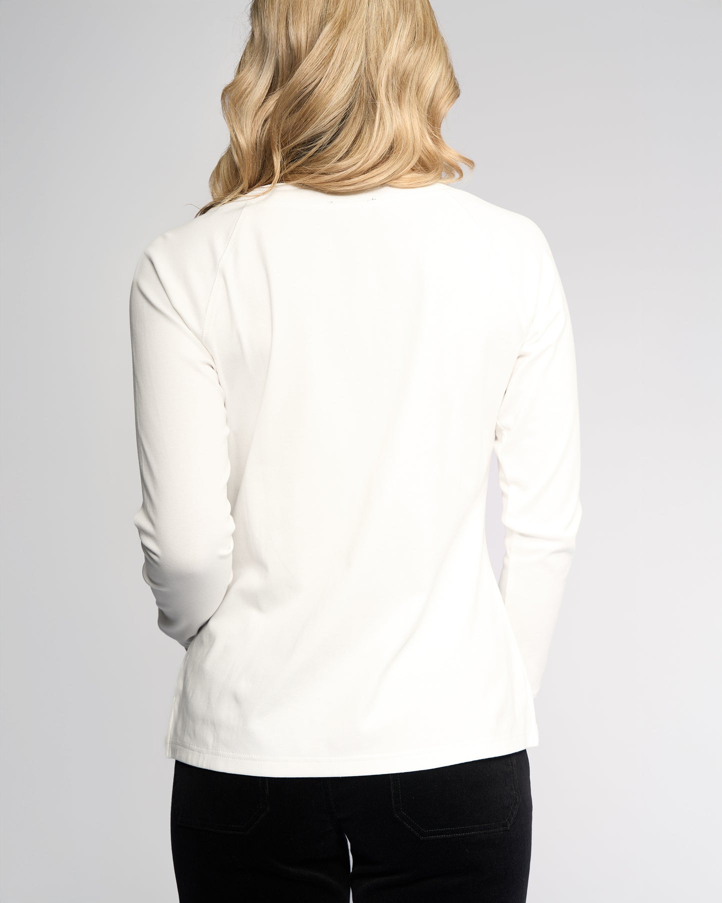 Vassalli Round Neck Top - Winter White