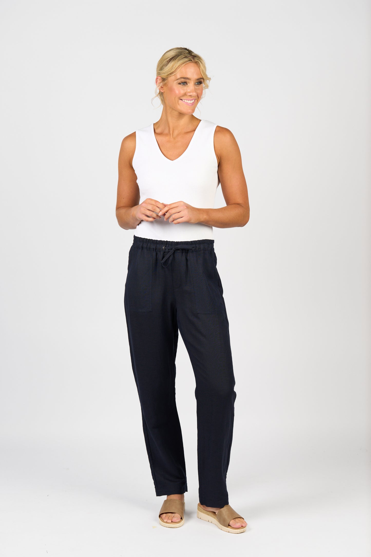 Vassalli Ankle Grazer Pant - Ink