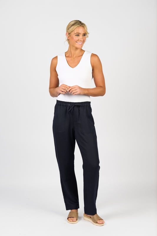 Vassalli Ankle Grazer Pant - Ink