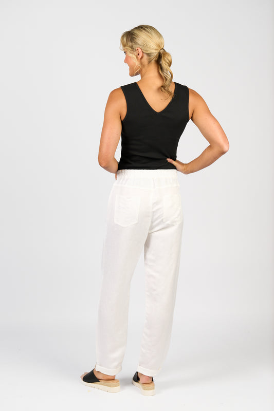 Vassalli Ankle Grazer Pant - White