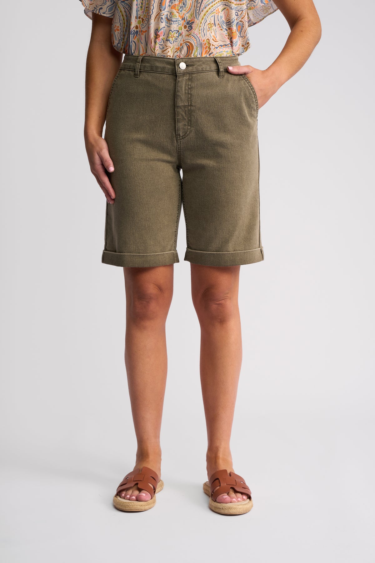 Vassalli Havana Short - Sage Stripe