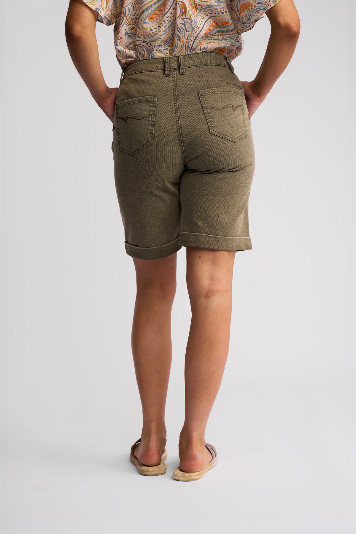 Vassalli Havana Short - Sage Stripe