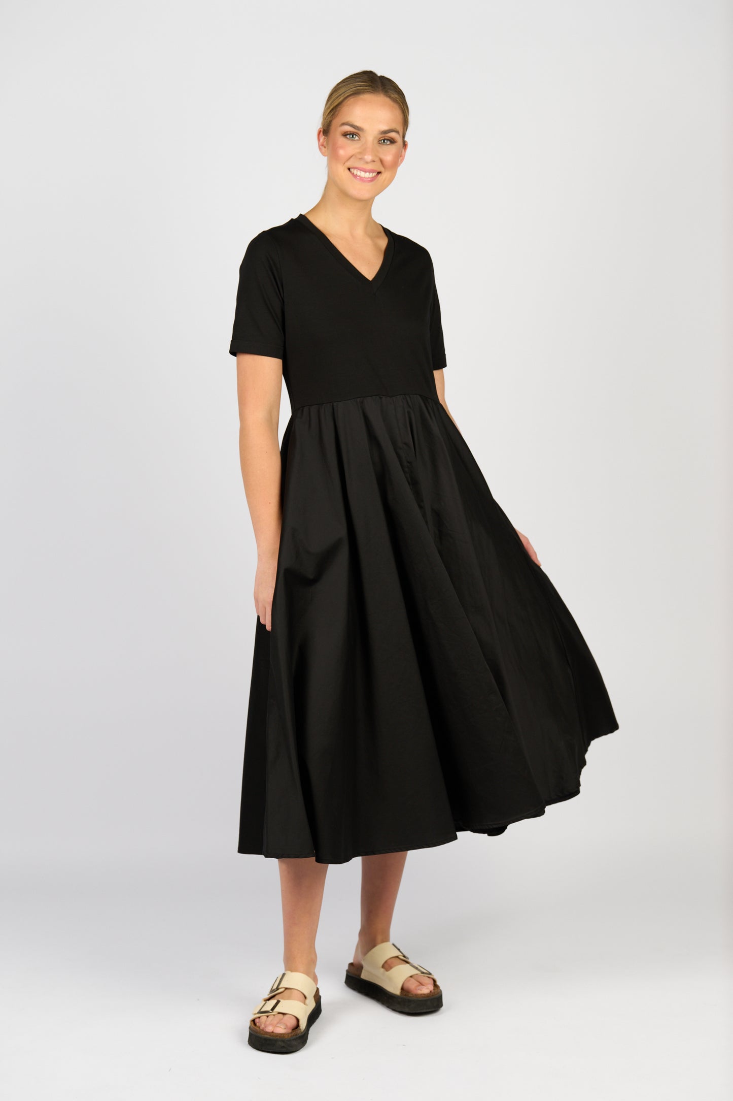 Vassalli T Shirt Dress - Black