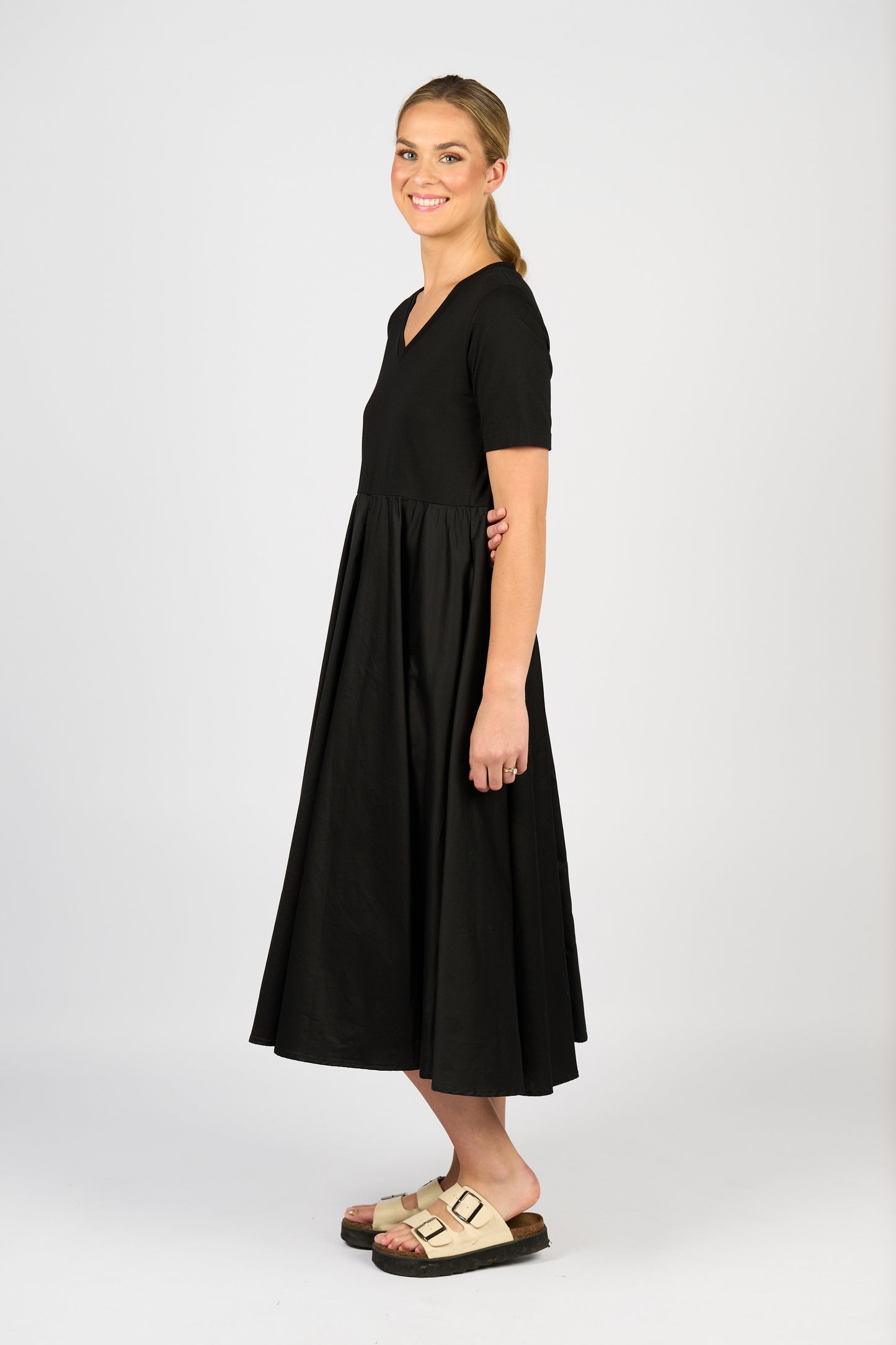 Vassalli T Shirt Dress - Black