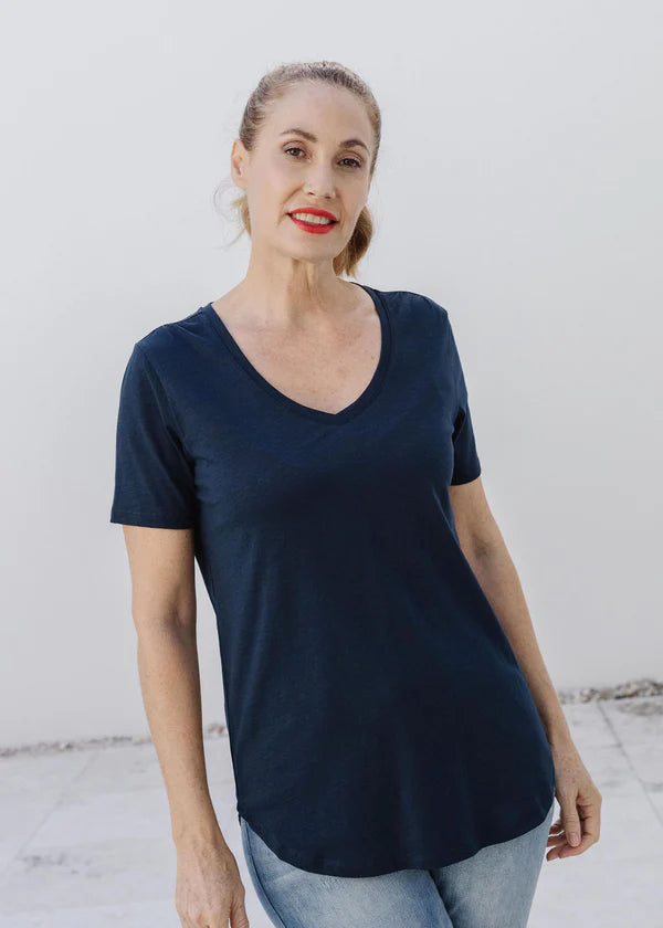 Cotton Tee - Navy