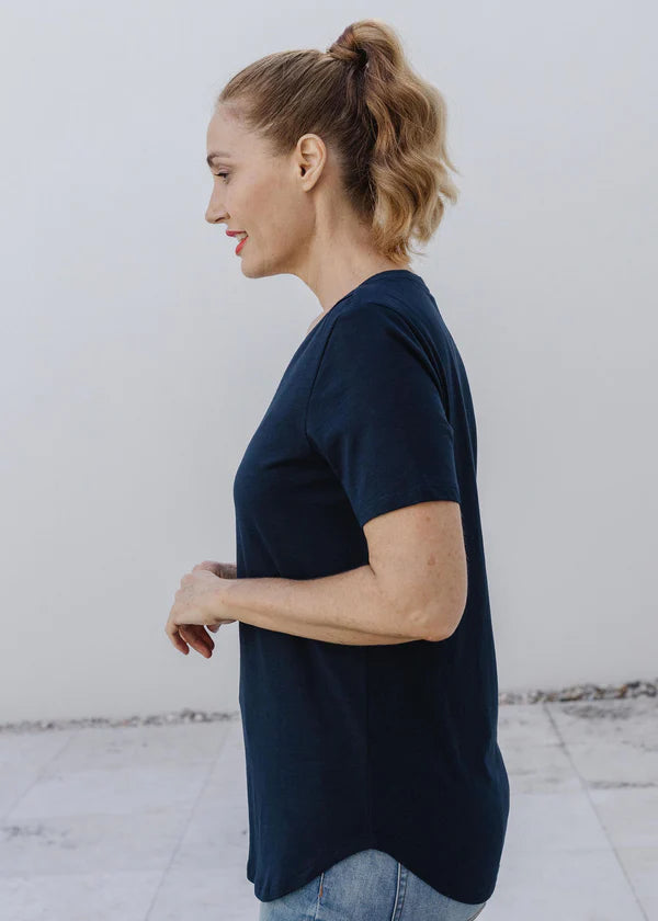 Cotton Tee - Navy