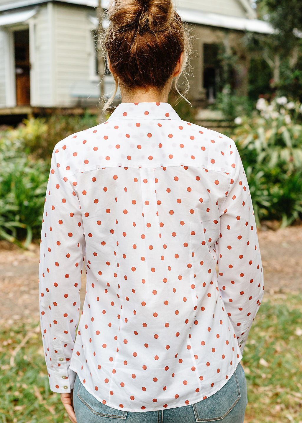 Cotton Spot Shirt - Terracotta