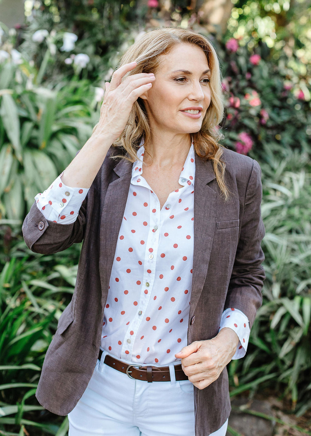 Cotton Spot Shirt - Terracotta