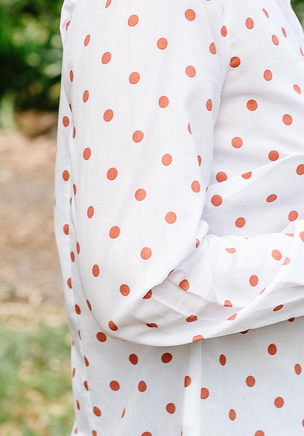 Cotton Spot Shirt - Terracotta
