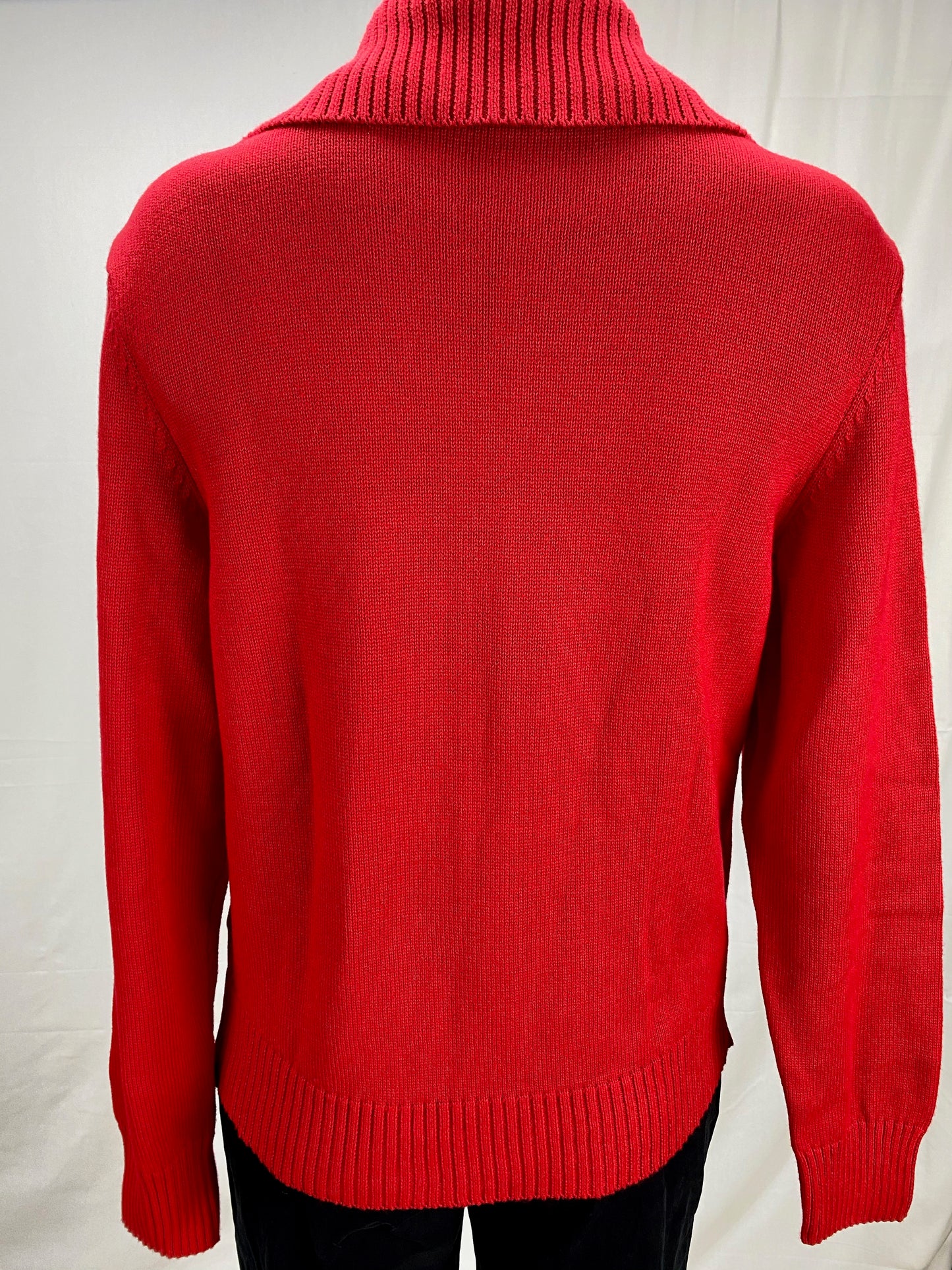 Button Knit Jacket - Red
