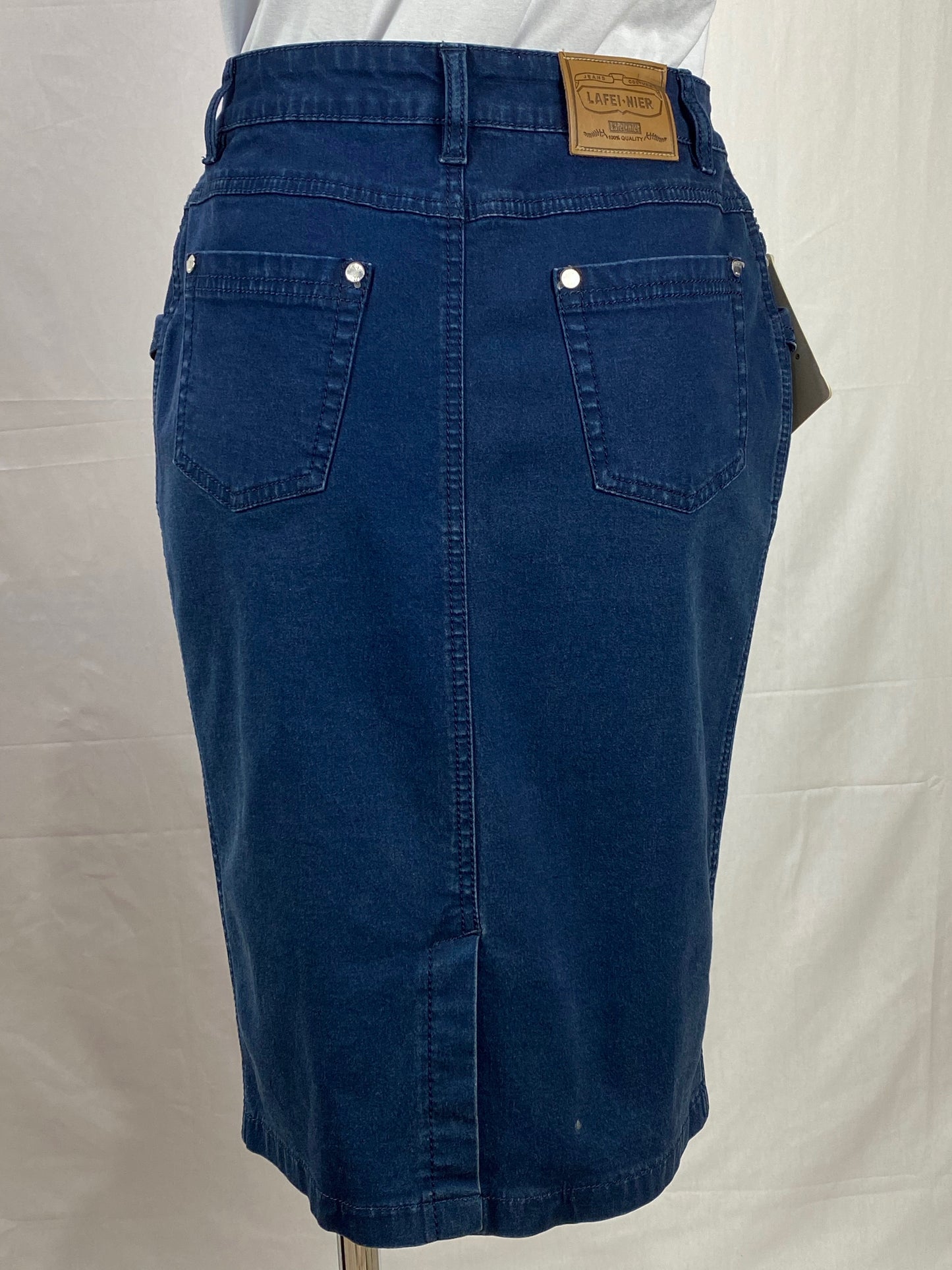 Zip Skirt - Navy