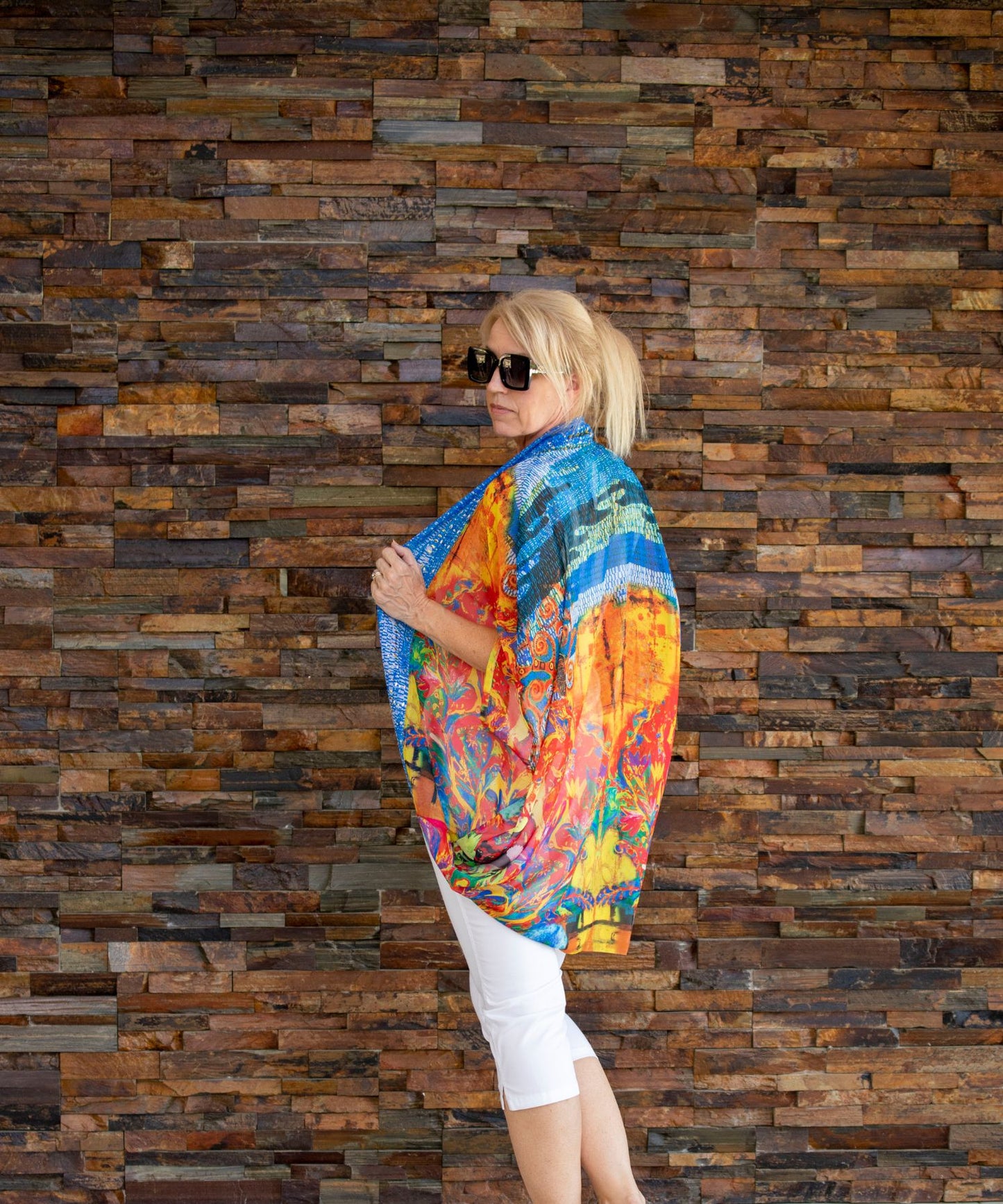 Beaded Cape - Tapestry Print