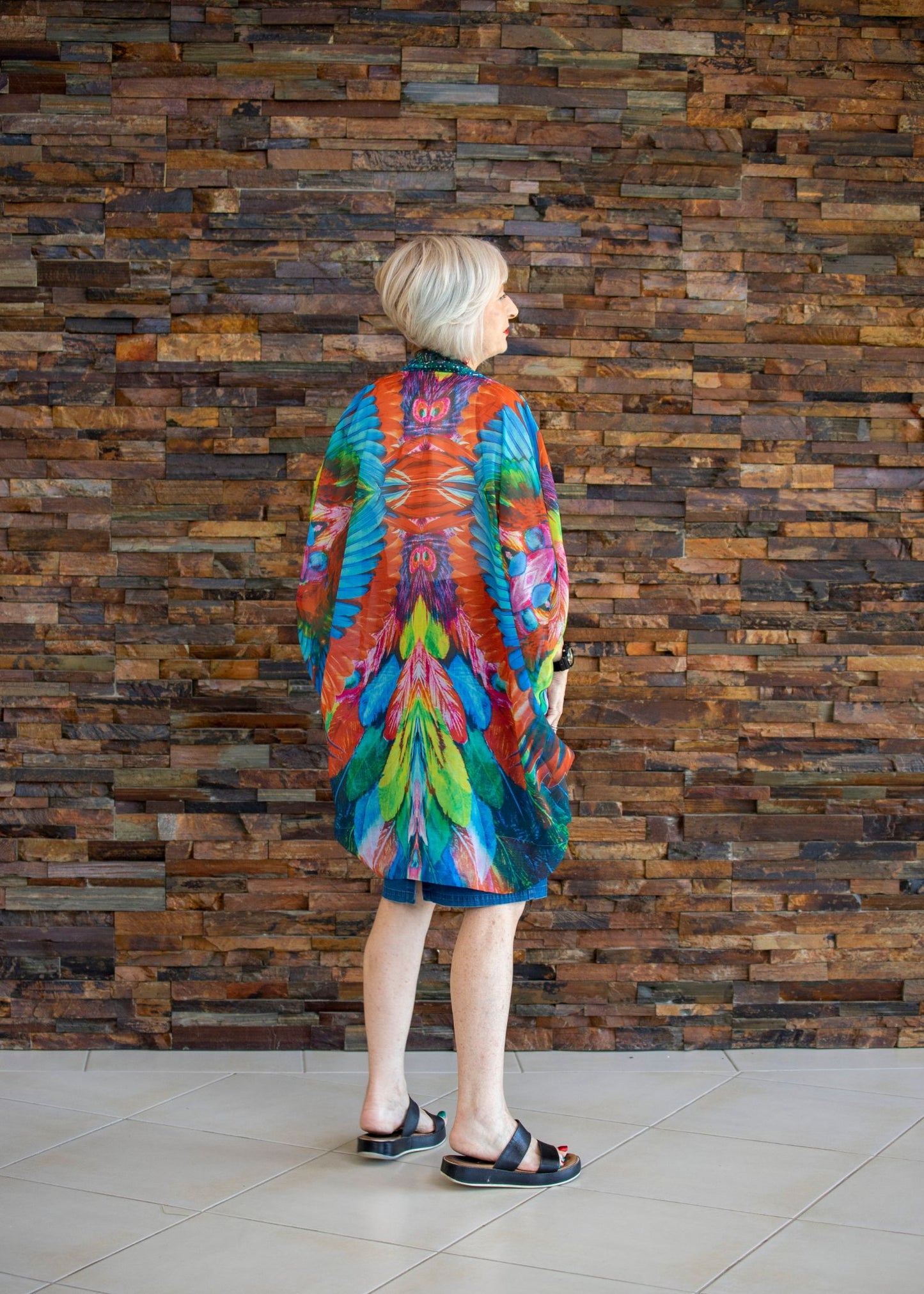 Beaded Cape - Phoenix Print