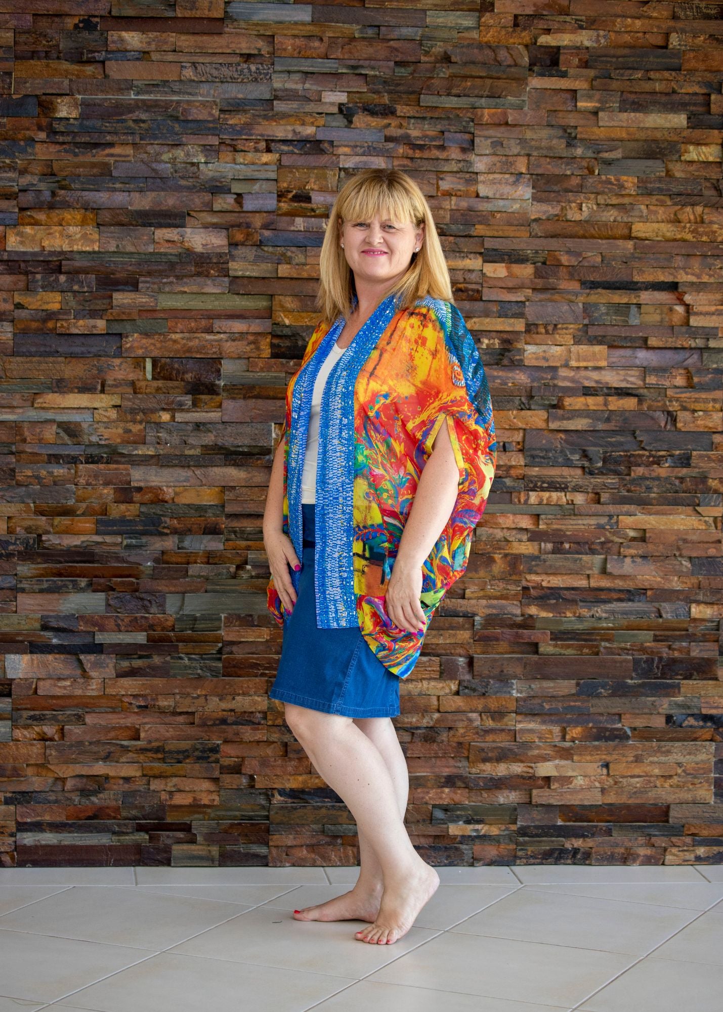 Beaded Cape - Tapestry Print